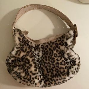 Cheetah fur purse